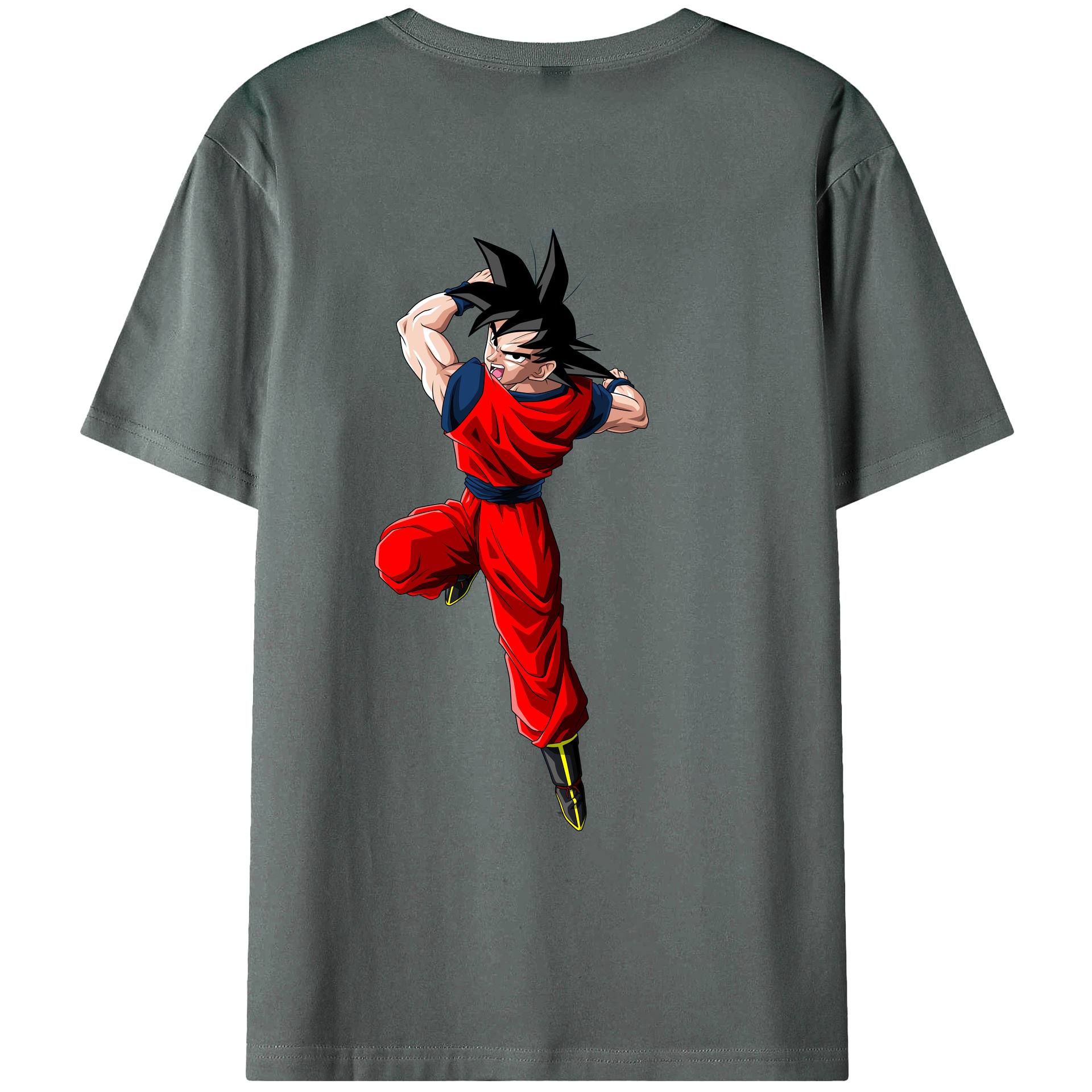 （画像用） ドラゴンボール 孫悟空（そん ごくう）Son Goku カカロット DRAGON BALL Kakarotto 綿100％ メンズ半袖Tシャツ（バックプリント） 通気性